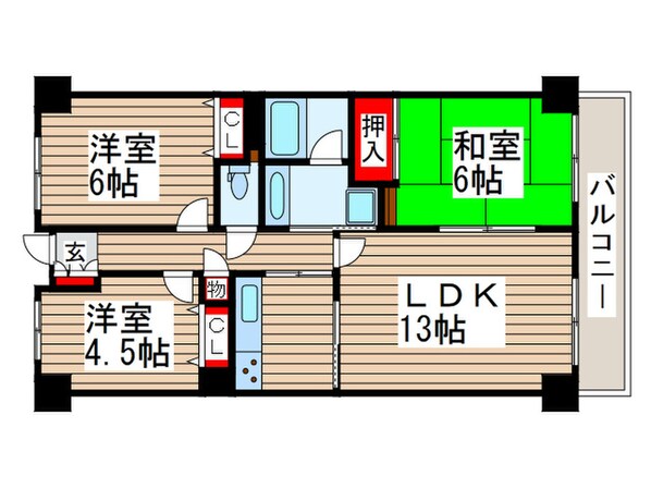 クレストヒル中野木の物件間取画像